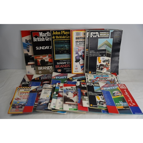 288 - A lot of vintage British Grand Prix and Formula One programmes.