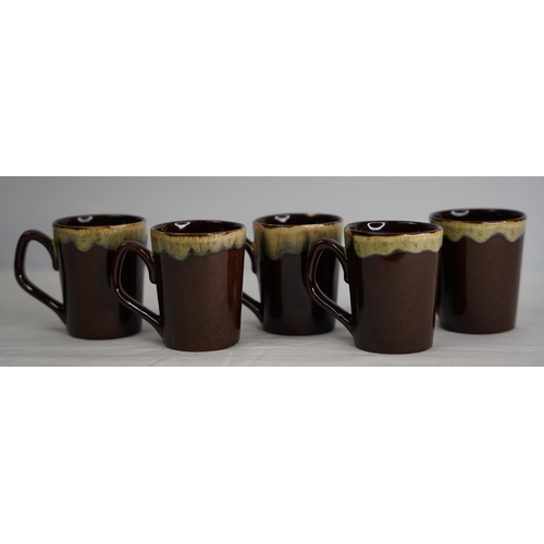 301 - A set of 5 vintage Portrush Pottery cups.