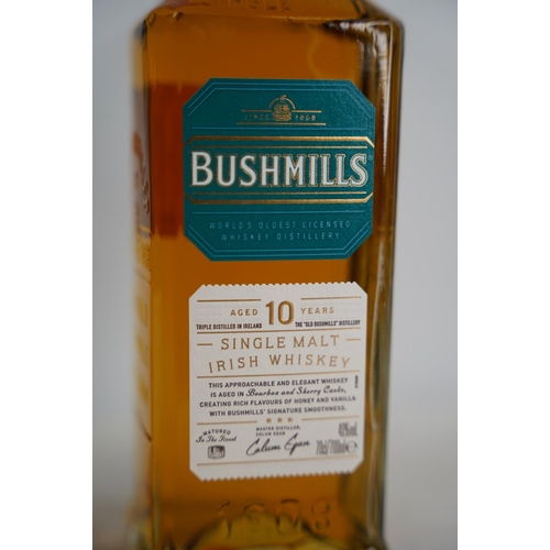 302 - A cased Bushmills Single Malt Whiskey - Aged 10 Years by Master Distiller Colum Egan.