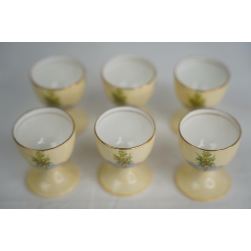 310 - A set of 6 Aynsley bone china egg cups.