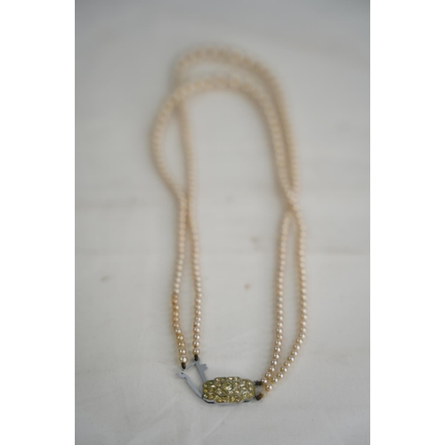 313 - A vintage cased Lotus pearl necklace.