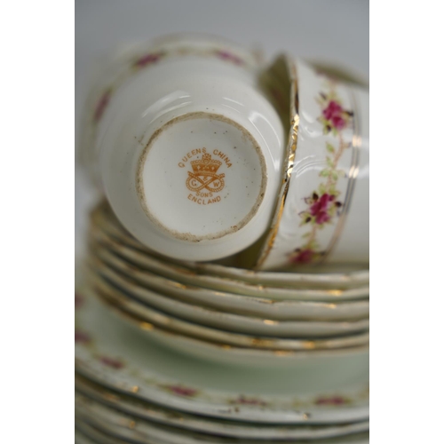 325 - A part Queens bone china teaset.