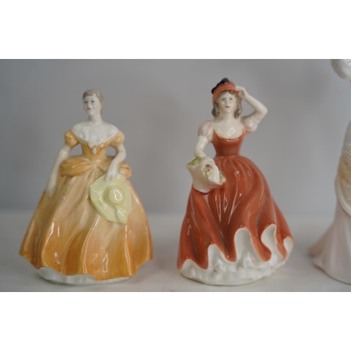 327 - A Coalport figurine 'Chantilly Lane', 'Michelle' and 'Andrea'.