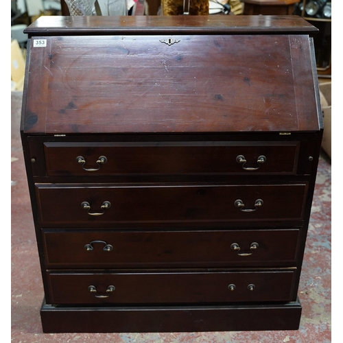 353 - A mahogany writing bureau.