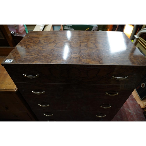 426 - A vintage/ Mid Century chest of five drawers.