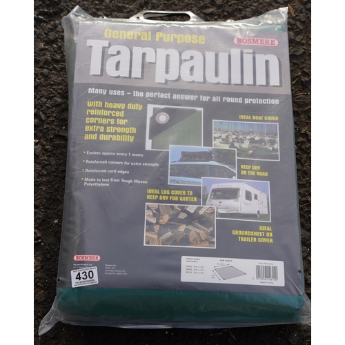 430 - A new Bosmere Tarpaulin 8m x 5m.