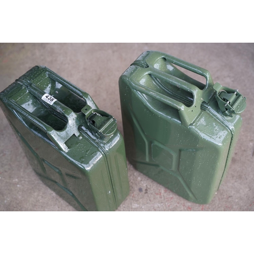 438 - Two jerry cans.