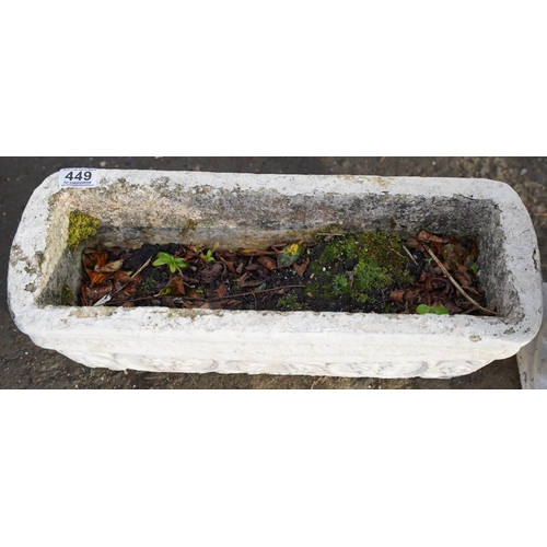 449 - A concrete garden planter/trough.