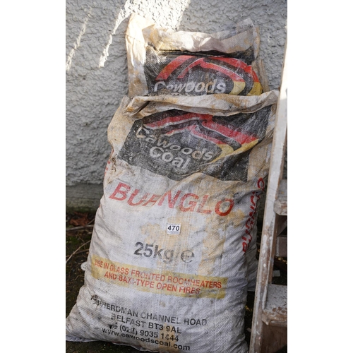 470 - Two bags of Cawood Coal.