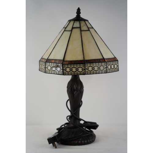 10 - A stunning Tiffany glass style table lamp.