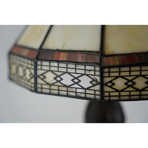 10 - A stunning Tiffany glass style table lamp.