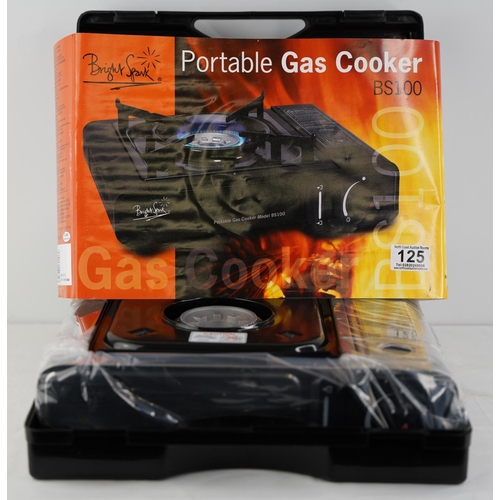 125 - A new Bright Spark Portable gas cooker.