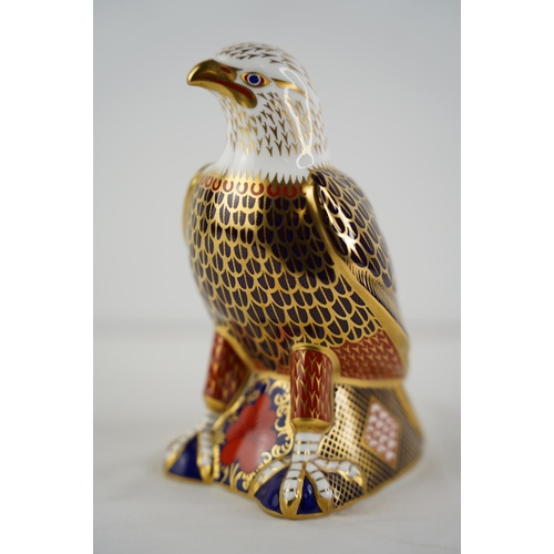 133 - A large Royal Crown Derby 'Eagle' paperweight, gold stopper.