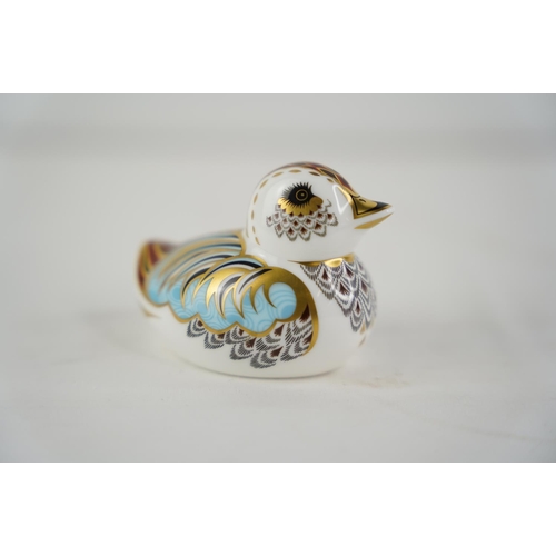 141 - A 2009 Royal Crown Derby 'Collectors Guild Duckling' paperweight, gold stopper.