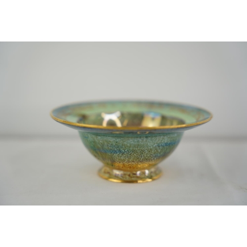 149 - An antique Minton bowl with pearlized and fruit pattern.