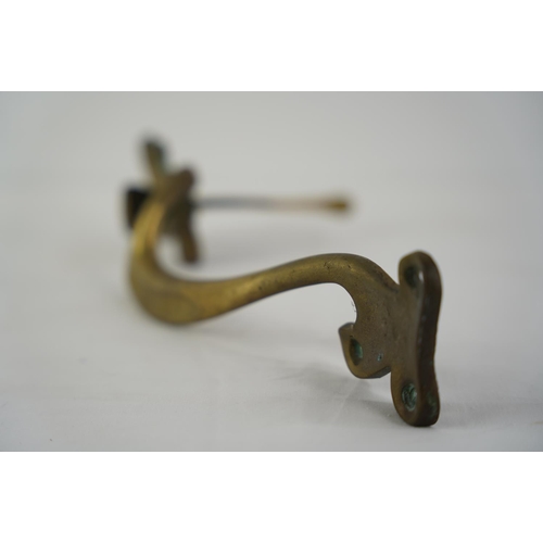 16 - A large antique/ Art Nouveau style brass door latch.