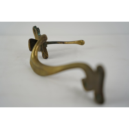 16 - A large antique/ Art Nouveau style brass door latch.