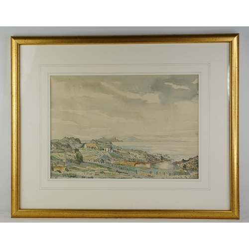 35 - A framed watercolour and pencil drawing 'Breasty Bay, Malin Head, Co Donegal, August 1975', unsigned... 