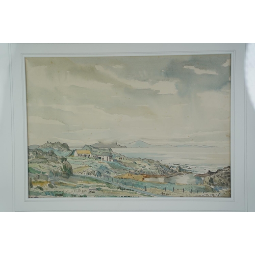 35 - A framed watercolour and pencil drawing 'Breasty Bay, Malin Head, Co Donegal, August 1975', unsigned... 