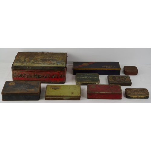 50 - A lot of vintage cigarette tins to include Players Navy Cut Cigarette, Gallaher's, State Express 333... 