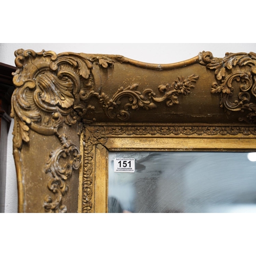 151 - A stunning antique/ Victorian gilt framed wall mirror.