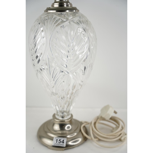 154 - A stunning large Waterford Crystal 'Millennium' table lamp base and shade.