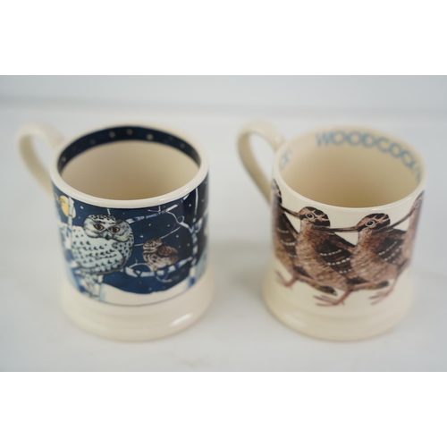 165 - Two Emma Bridgewater mugs - Owls, Woodcock.