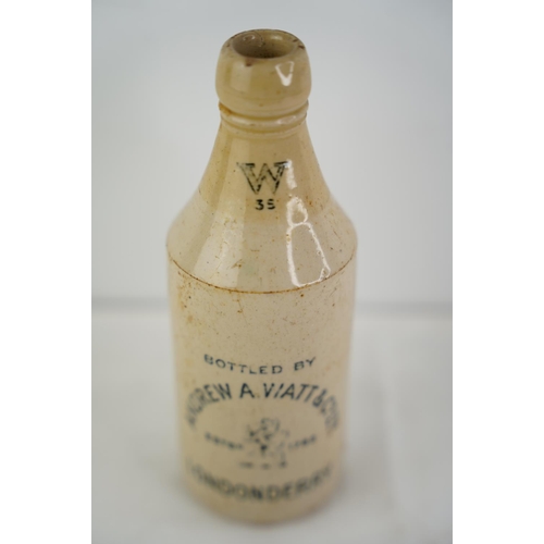 167 - An antique Andrew A Watt & Co Ltd, Londonderry stoneware beer bottle.