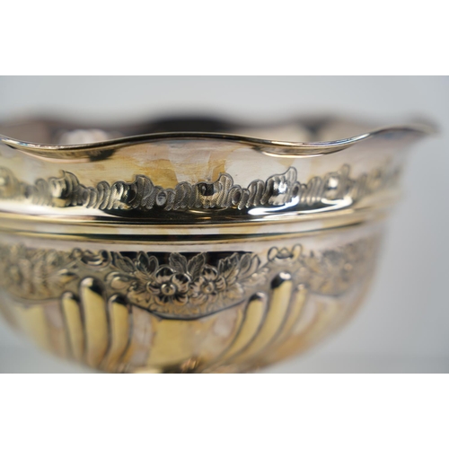 172 - A superb large Sterling silver presentation bowl, produced by James Swann & Son, hallmarked for Birm... 