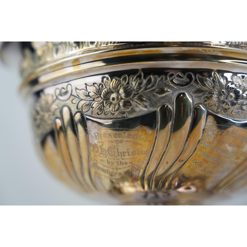 172 - A superb large Sterling silver presentation bowl, produced by James Swann & Son, hallmarked for Birm... 