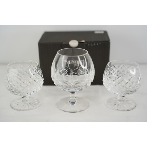 188 - Two Tyrone crystal brandy glasses and another.