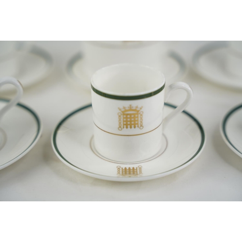 192 - A stunning Wedgwood 'Westminster/ Houses of Parliament' crested coffee set.