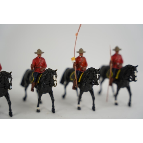 194 - A set of 6 Britains Toys die cast hand painted military figures on horseback.