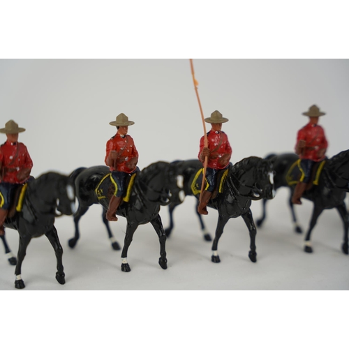 194 - A set of 6 Britains Toys die cast hand painted military figures on horseback.