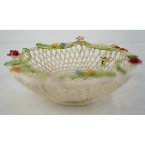 196 - A Belleek pottery annual basket 2018 'Four Seasons Basket' (a/f).