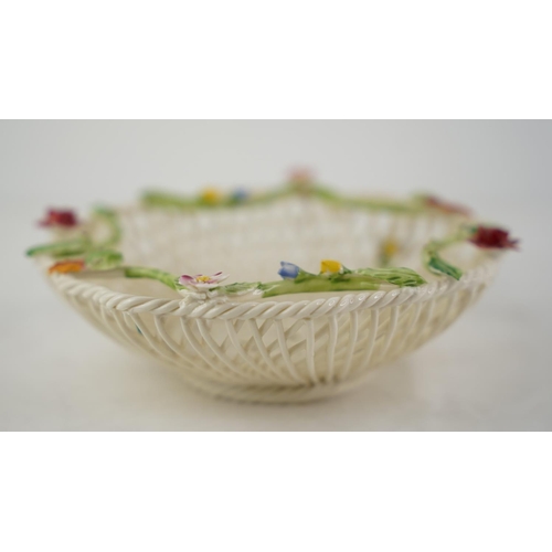 196 - A Belleek pottery annual basket 2018 'Four Seasons Basket' (a/f).