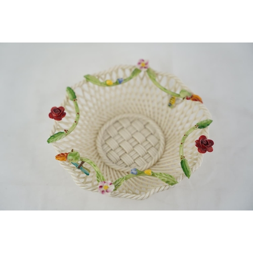 196 - A Belleek pottery annual basket 2018 'Four Seasons Basket' (a/f).