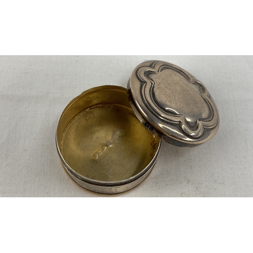 180 - An antique Sterling silver pill box.