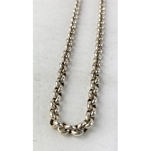 218 - A Sterling silver belcher chain necklace, weight 37g.