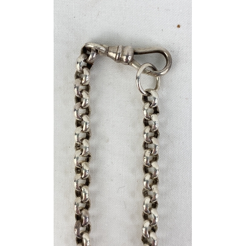 218 - A Sterling silver belcher chain necklace, weight 37g.