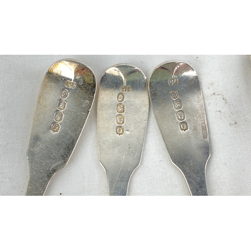 233 - A set of six Georgian Irish silver teaspoons, weighing 126g.