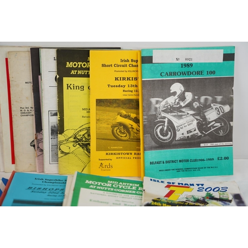 262 - A lot or Irish motorbike racing programmes and more.