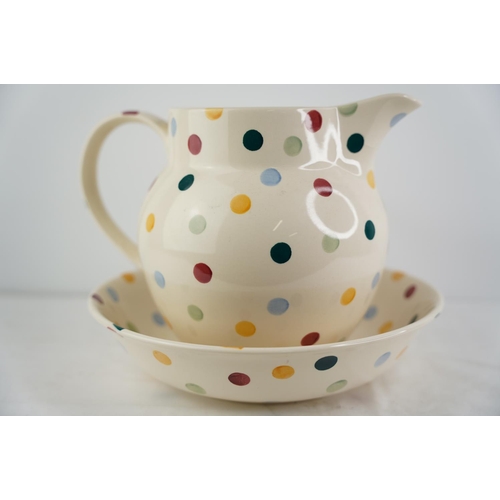 272 - An Emma Bridgewater 'Pokie Dot' jug and basin set.