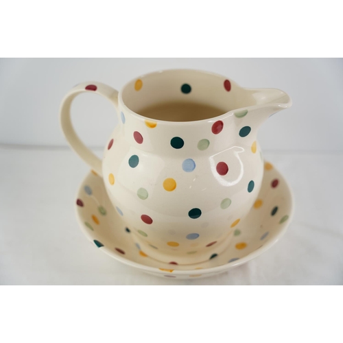 272 - An Emma Bridgewater 'Pokie Dot' jug and basin set.