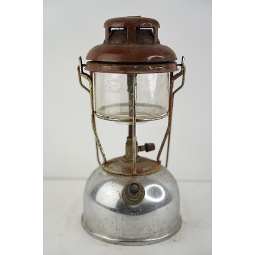 277 - A vintage Tilley oil lamp with brown enamel top & polished chrome tank.