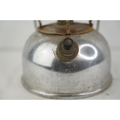 277 - A vintage Tilley oil lamp with brown enamel top & polished chrome tank.