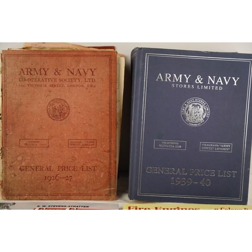 286 - Two vintage Army & Navy Stores Limited books and two vintage Fire Engines books.