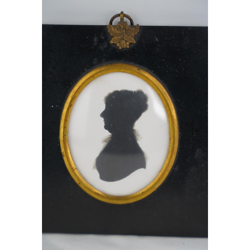 294 - A collection of 3 antique framed silhouettes, 'Marcus Kerr Roselick (Grandma Markin).and two others.