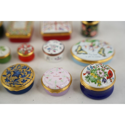 307 - A large collection of Halcyon Enamel boxes.