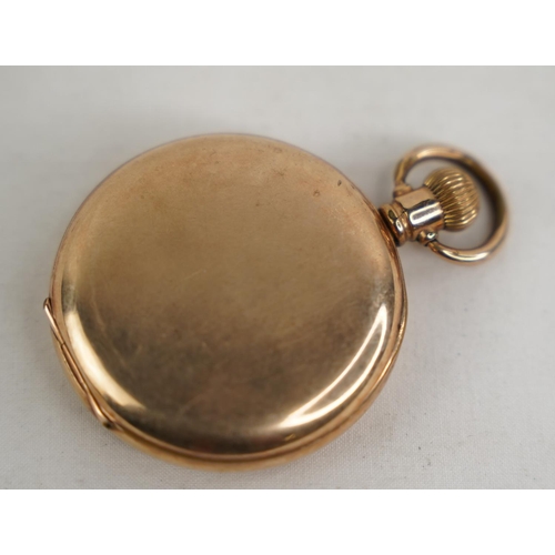 309 - A Dennison 'Limit' gold plated pocket watch.